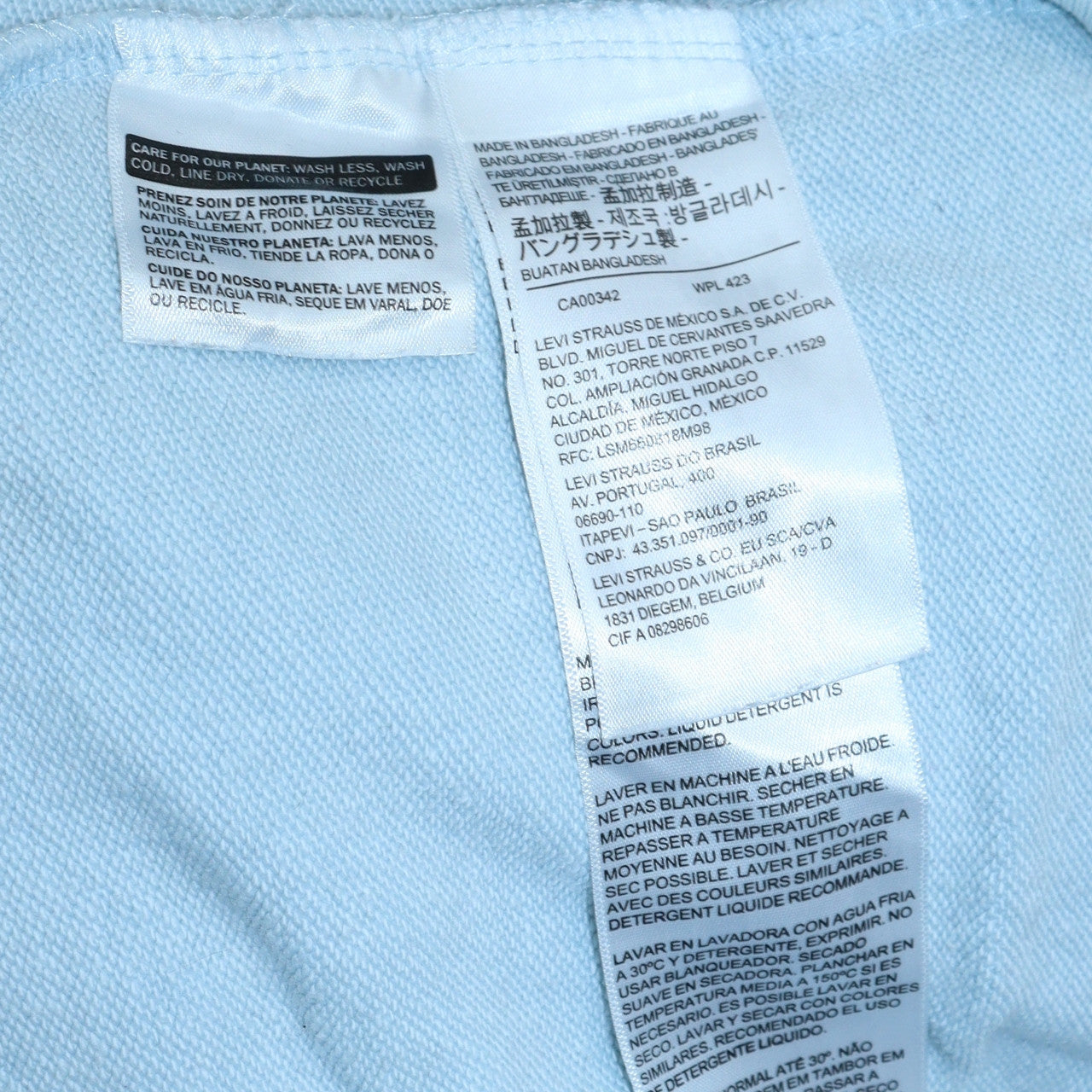 Levi's Women Light Blue XS Crew Neck Pullover Sweatshirt