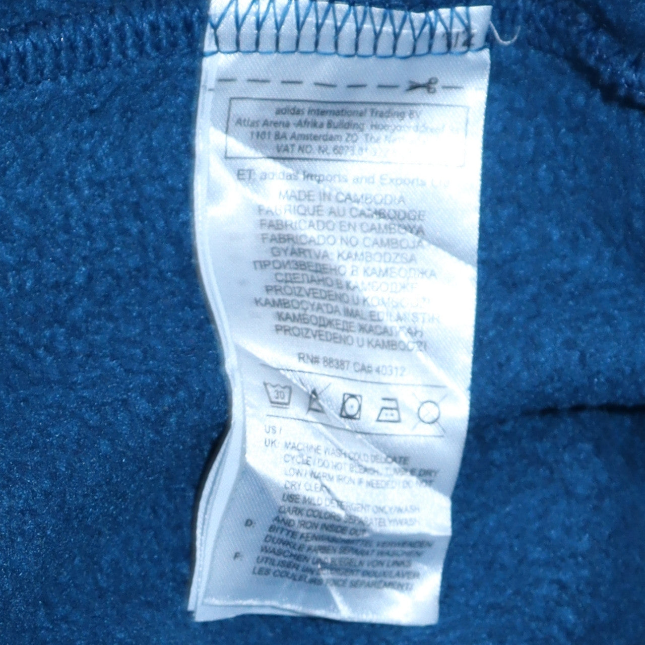 Adidas Men's Blue Grey White Pullover Sweatshirt XL Crew Neck