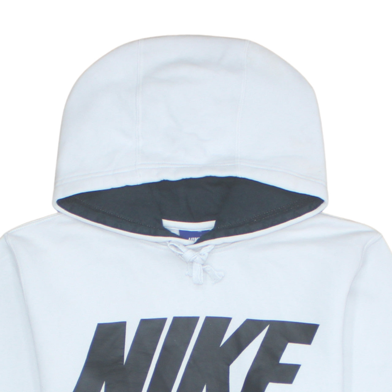 Nike Men's White Pullover Hoodie Small Graphic Logo Fleece