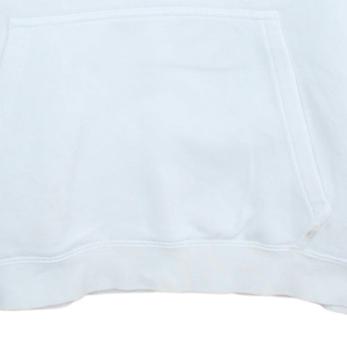 Nike Men's White Pullover Hoodie Small Graphic Logo Fleece