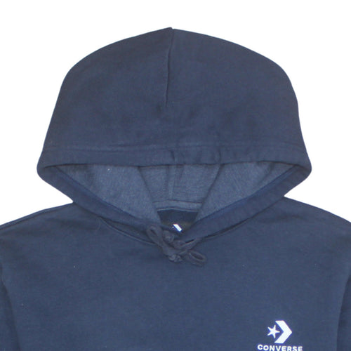 Converse Men's Blue Pullover Hoodie Medium Fleece Sportswear