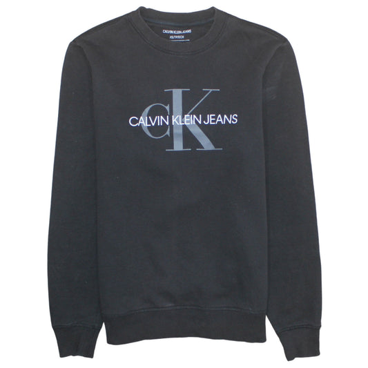 Calvin Klein Jeans Men's Black XS Crew Neck Pullover Sweatshirt