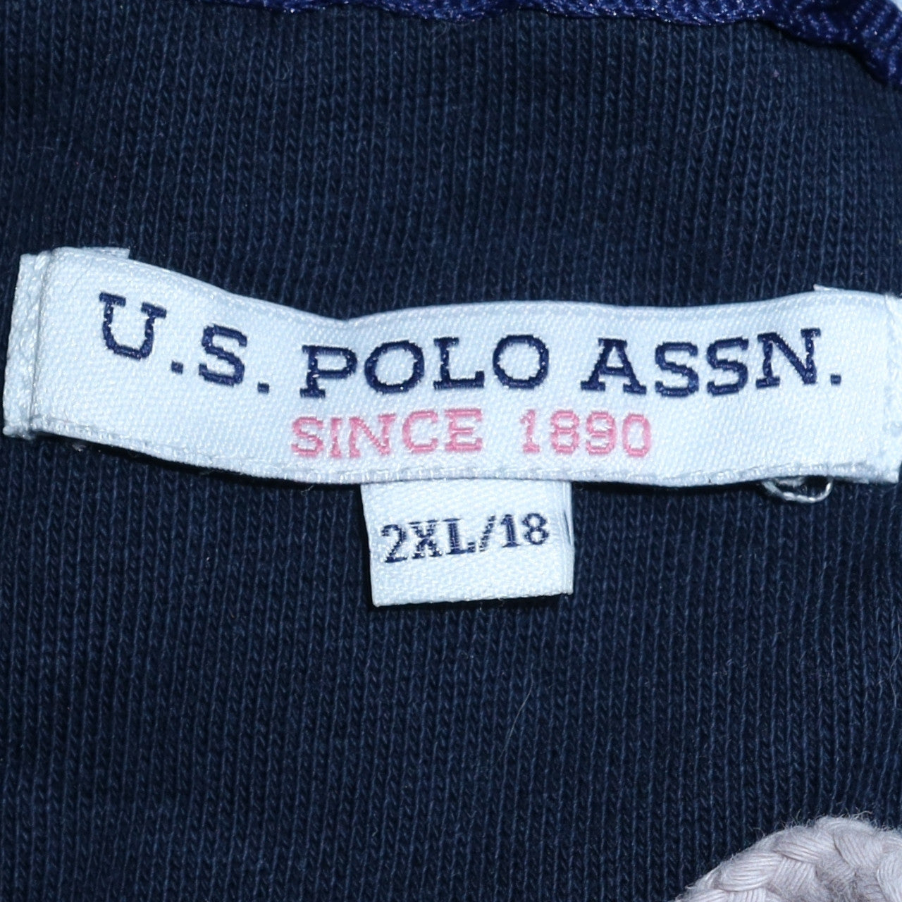 U.S. Polo Assn. Women Navy Blue Cotton 2XL Pullover Hoodie