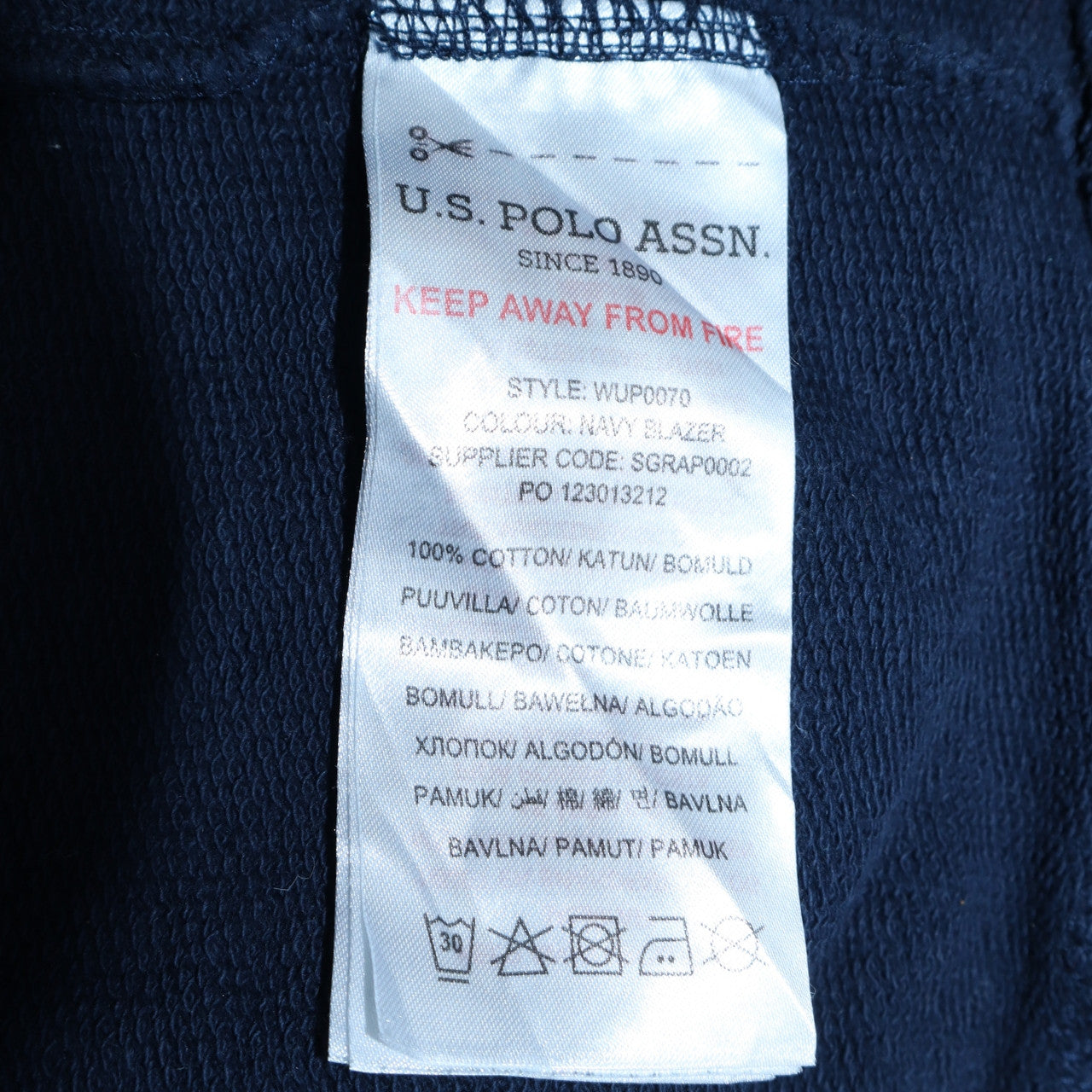 U.S. Polo Assn. Women Navy Blue Cotton 2XL Pullover Hoodie