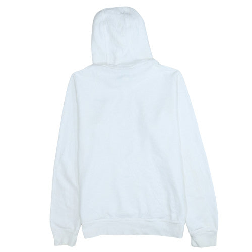 Nike Women White Pullover Hoodie Medium Hooded Sweatshirt