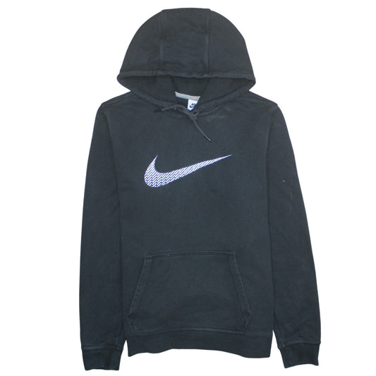Nike Mens Black L Pullover Hoodie Graphic Logo Cotton Sweatshirt
