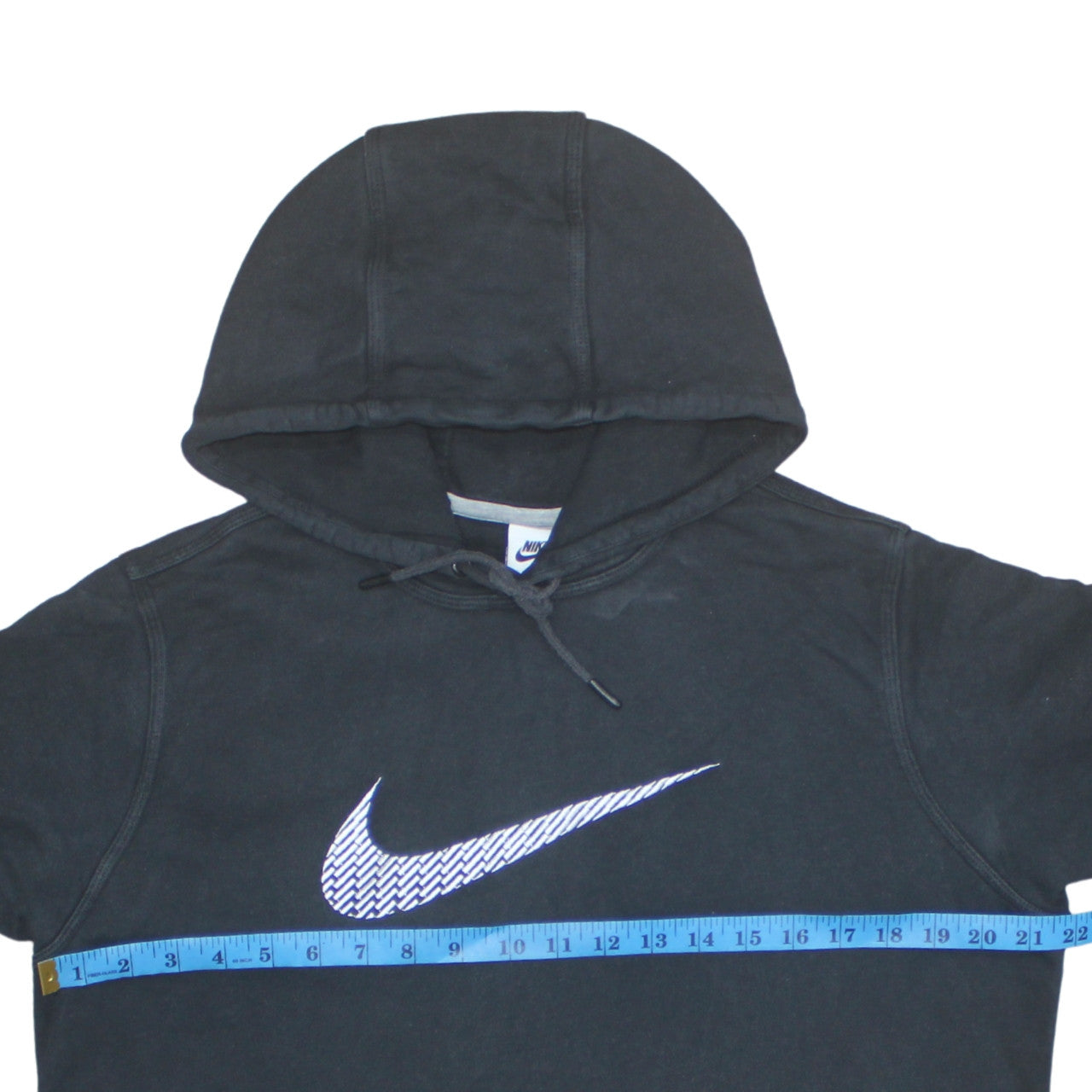 Nike Mens Black L Pullover Hoodie Graphic Logo Cotton Sweatshirt