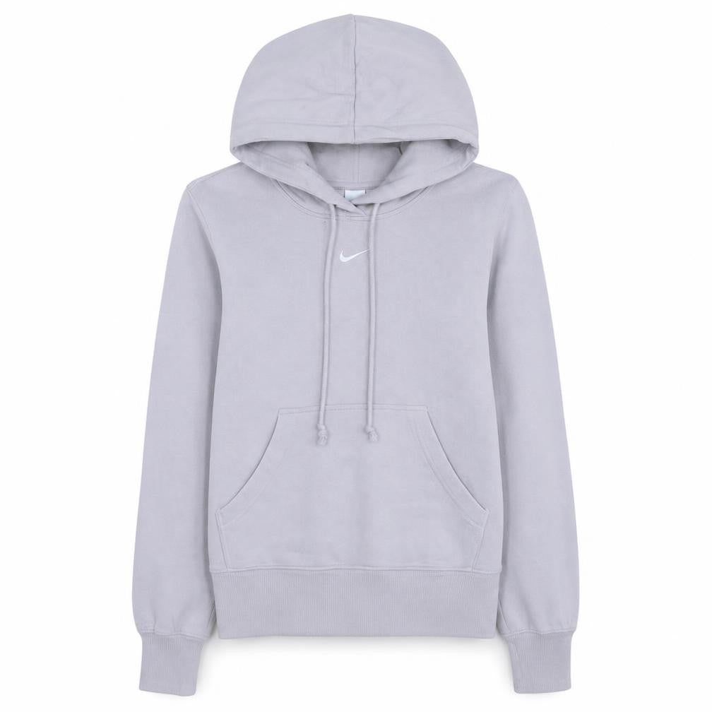 Front view of Nike Women’s Grey Pullover Hoodie XS Hooded Sweatshirt
