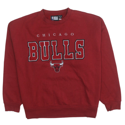 NBA Chicago Bulls Red Sweatshirt Women L Crew Neck Pullover