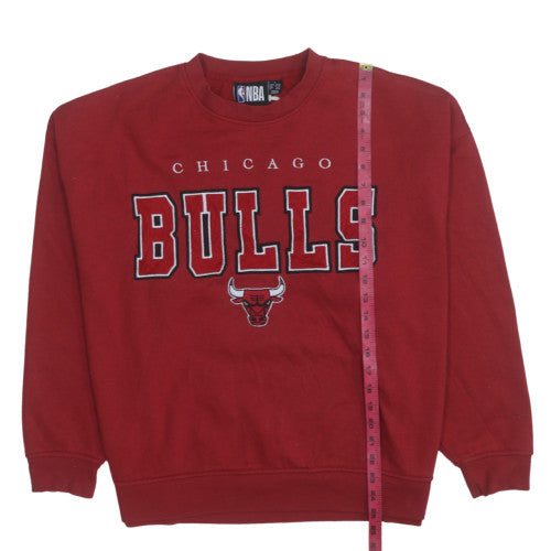 NBA Chicago Bulls Red Sweatshirt Women L Crew Neck Pullover