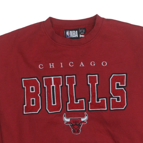 NBA Chicago Bulls Red Sweatshirt Women L Crew Neck Pullover
