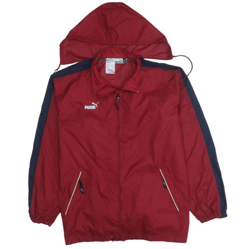 Puma Men’s Red XL Windbreaker Jacket Hooded Lightweight Sports Style