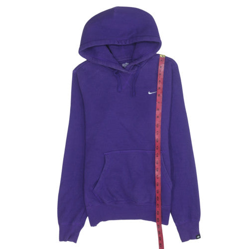 Nike Women's Purple Pullover Hoodie M Cotton Blend Athletic Dept