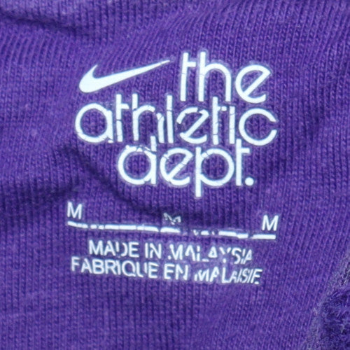 Nike Women's Purple Pullover Hoodie M Cotton Blend Athletic Dept