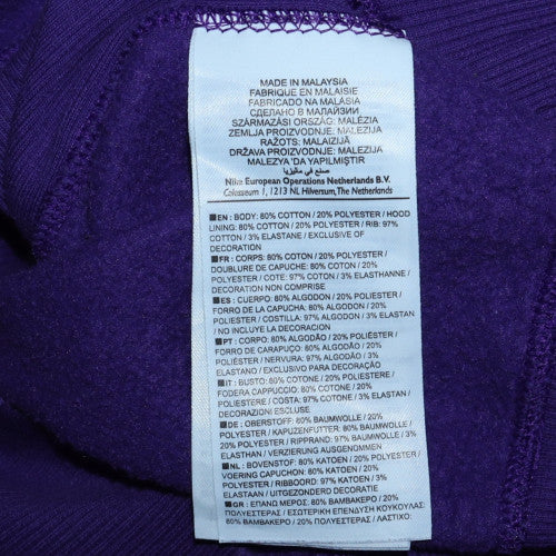 Nike Women's Purple Pullover Hoodie M Cotton Blend Athletic Dept