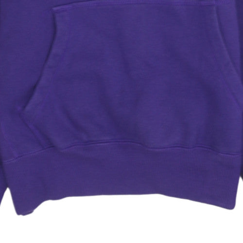 Nike Women's Purple Pullover Hoodie M Cotton Blend Athletic Dept
