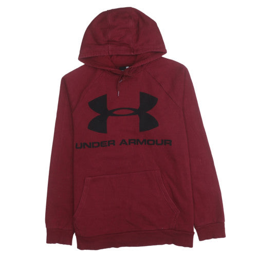 Under Armour Men's Red Pullover Hoodie M Logo Sportswear