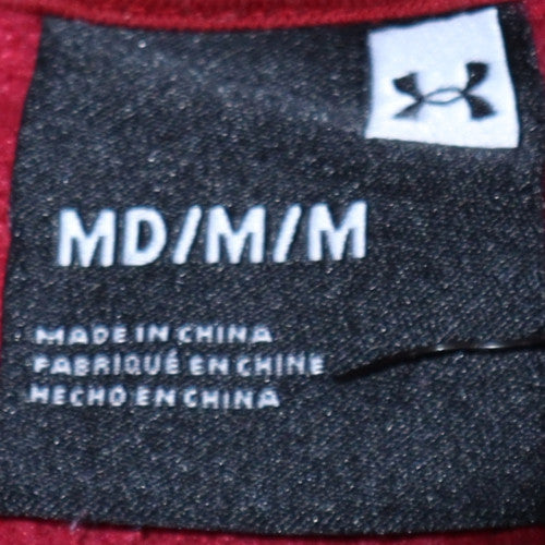 Under Armour Men's Red Pullover Hoodie M Logo Sportswear