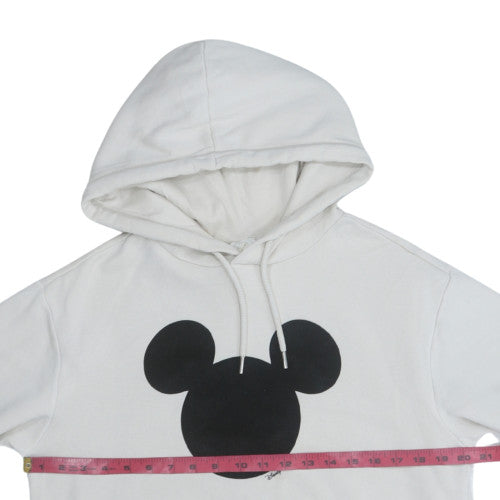 H&M Disney Women's White Mickey Mouse Pullover Hoodie XS