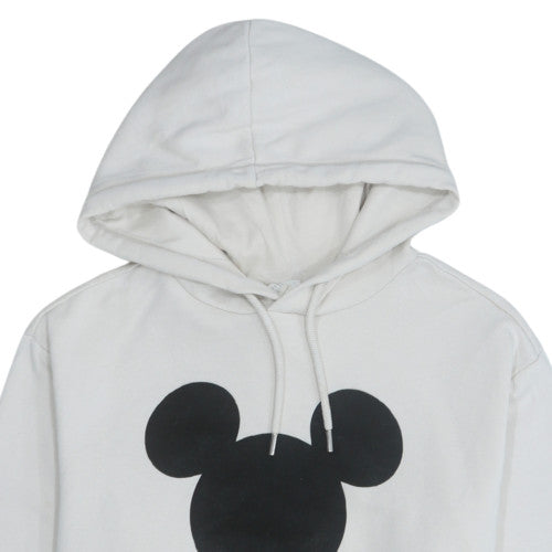 H&M Disney Women's White Mickey Mouse Pullover Hoodie XS