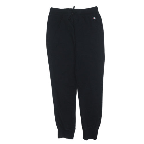 Champion Womens Black L Jogger Sweatpants Cotton Blend Drawstring