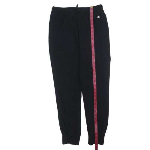 Champion Womens Black L Jogger Sweatpants Cotton Blend Drawstring