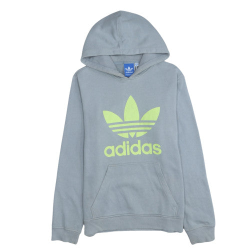 Adidas Mens Grey Pullover Hoodie Size M Logo Sportswear