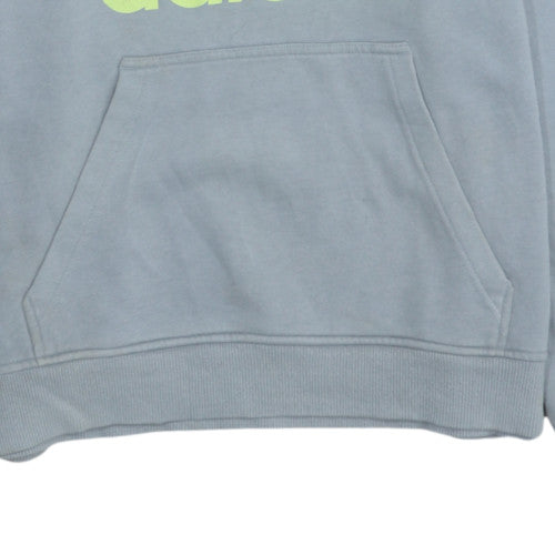 Adidas Mens Grey Pullover Hoodie Size M Logo Sportswear