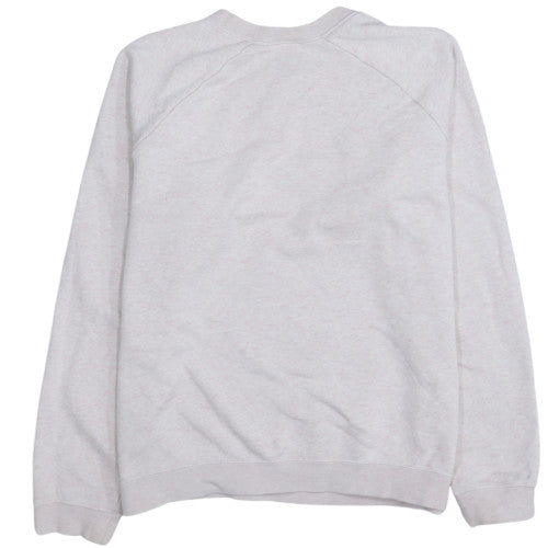 Nike Womens Beige Pullover Sweatshirt Medium Logo Crew Neck