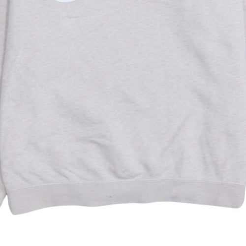 Nike Womens Beige Pullover Sweatshirt Medium Logo Crew Neck