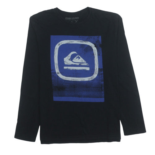 Quiksilver Men's Black Long Sleeve Graphic Surf Top Size M