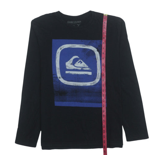 Quiksilver Men's Black Long Sleeve Graphic Surf Top Size M