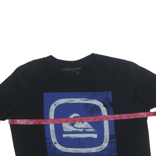 Quiksilver Men's Black Long Sleeve Graphic Surf Top Size M