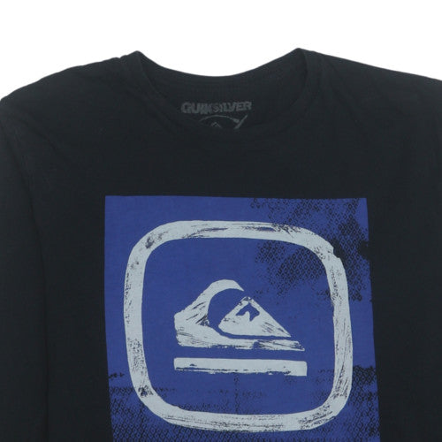 Quiksilver Men's Black Long Sleeve Graphic Surf Top Size M