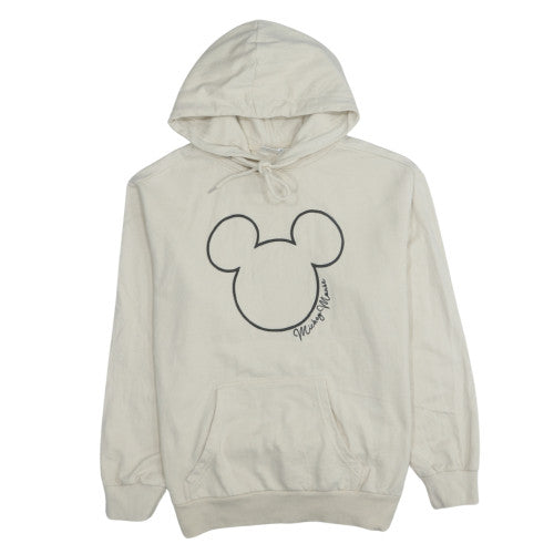 Disney Mickey Mouse Beige Hoodie Women's Small Pullover Sweatshirt