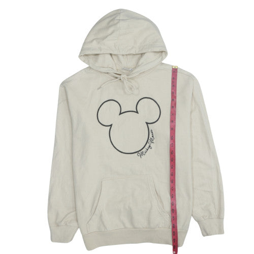 Disney Mickey Mouse Beige Hoodie Women's Small Pullover Sweatshirt