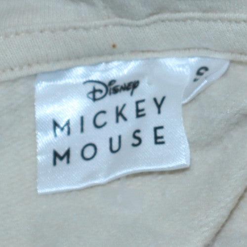 Disney Mickey Mouse Beige Hoodie Women's Small Pullover Sweatshirt