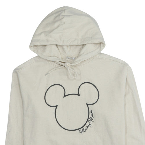 Disney Mickey Mouse Beige Hoodie Women's Small Pullover Sweatshirt