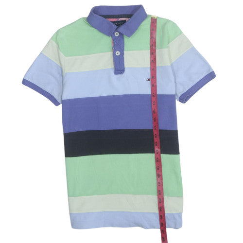 Tommy Hilfiger Men's Multicoloured Slim Fit Cotton Polo Shirt Size M