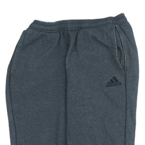 Adidas Mens Grey Fleece Jogger Trousers M Regular Fit Sportswear