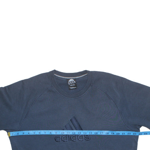 Adidas Men's Blue Crew Neck Pullover Sweatshirt L Regular Fit