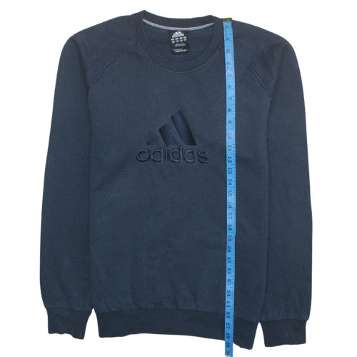 Adidas Men's Blue Crew Neck Pullover Sweatshirt L Regular Fit