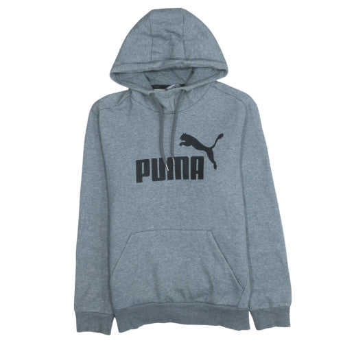 Puma Men's Grey Pullover Hoodie Small Regular Fit Fleece