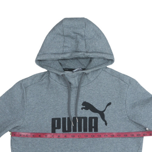 Puma Men's Grey Pullover Hoodie Small Regular Fit Fleece