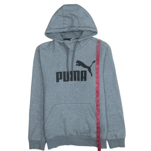 Puma Men's Grey Pullover Hoodie Small Regular Fit Fleece