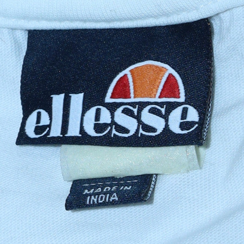 Ellesse Men's White Colourblock Sports T-Shirt Size M