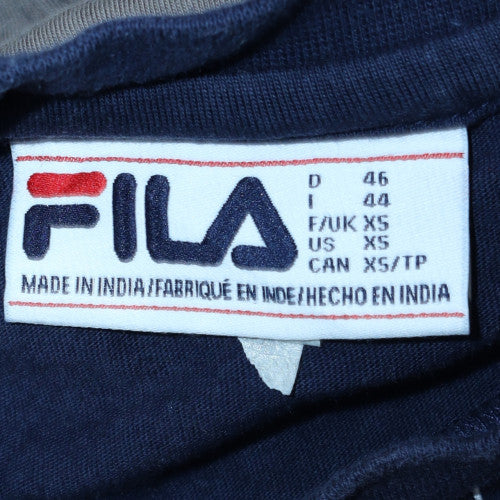 Fila Men's Navy Pinstripe Crew Neck Short Sleeve T-Shirt XS
