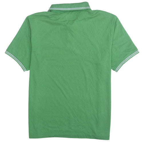 Champion Men's Green Short Sleeve Polo Shirt Medium Cotton
