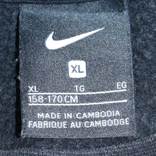 Nike Boys Black XL Crew Neck Pullover Sweatshirt - Classic Fleece Style