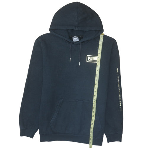 Puma Men's Black Pullover Hoodie L Sports Fleece Sweatshirt